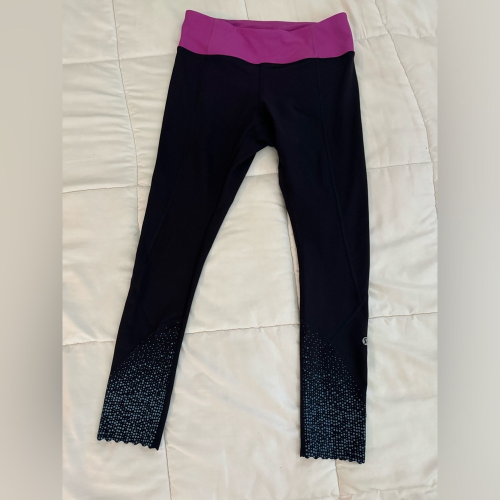 Lululemon tight stuff reflective tight grape black tender violet purple - Picture 11 of 15